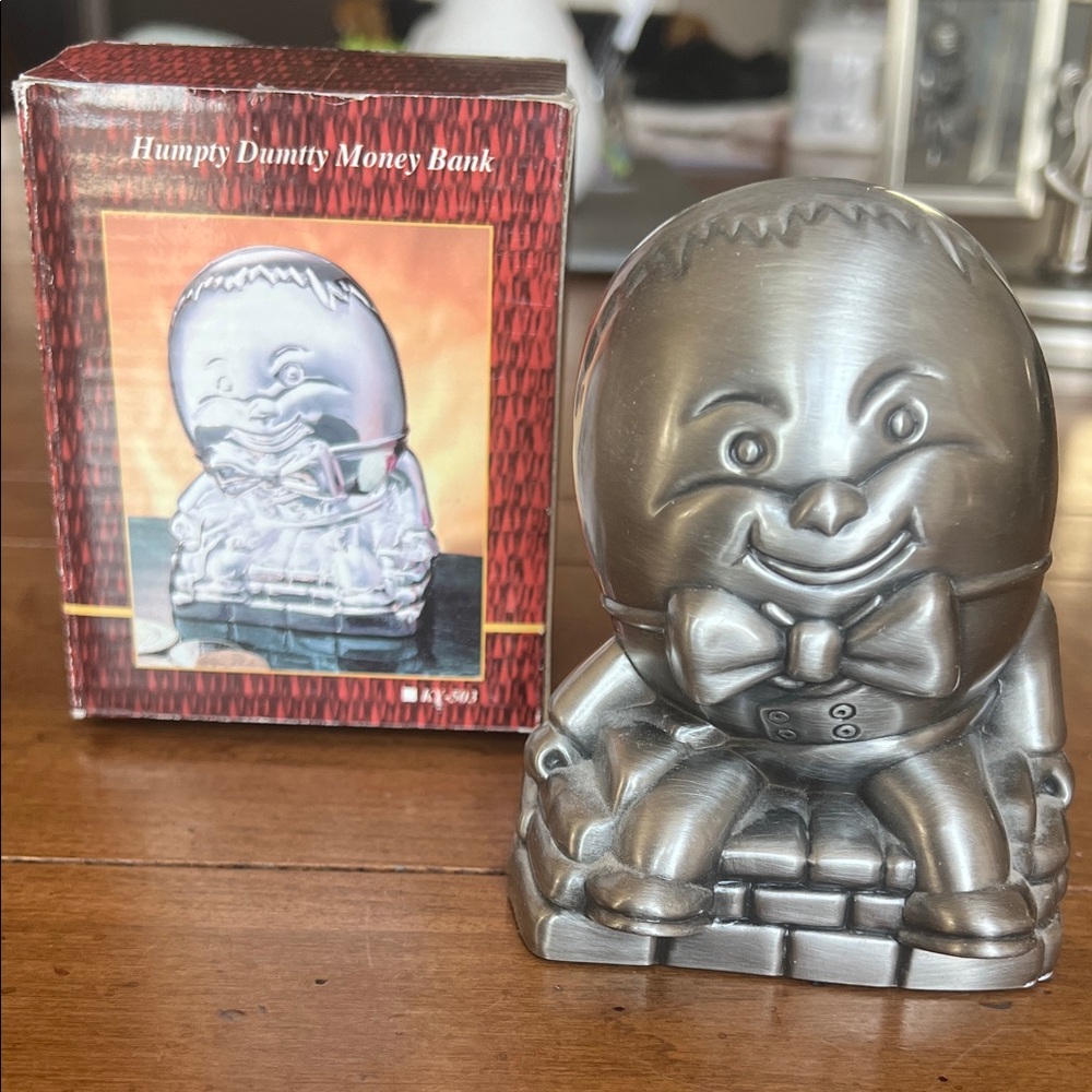Pewter  Humpty Dumpty Money Bank